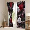 thumbnail image 3 of Castle Fairy Spooky Animal Bats Black Out Curtains for Teenagers,Happy Halloween Curtains Pack of 2 (42x63 Each),Floral Rose Bedroom Curtains,Lightweight Room Decor, 3 of 6