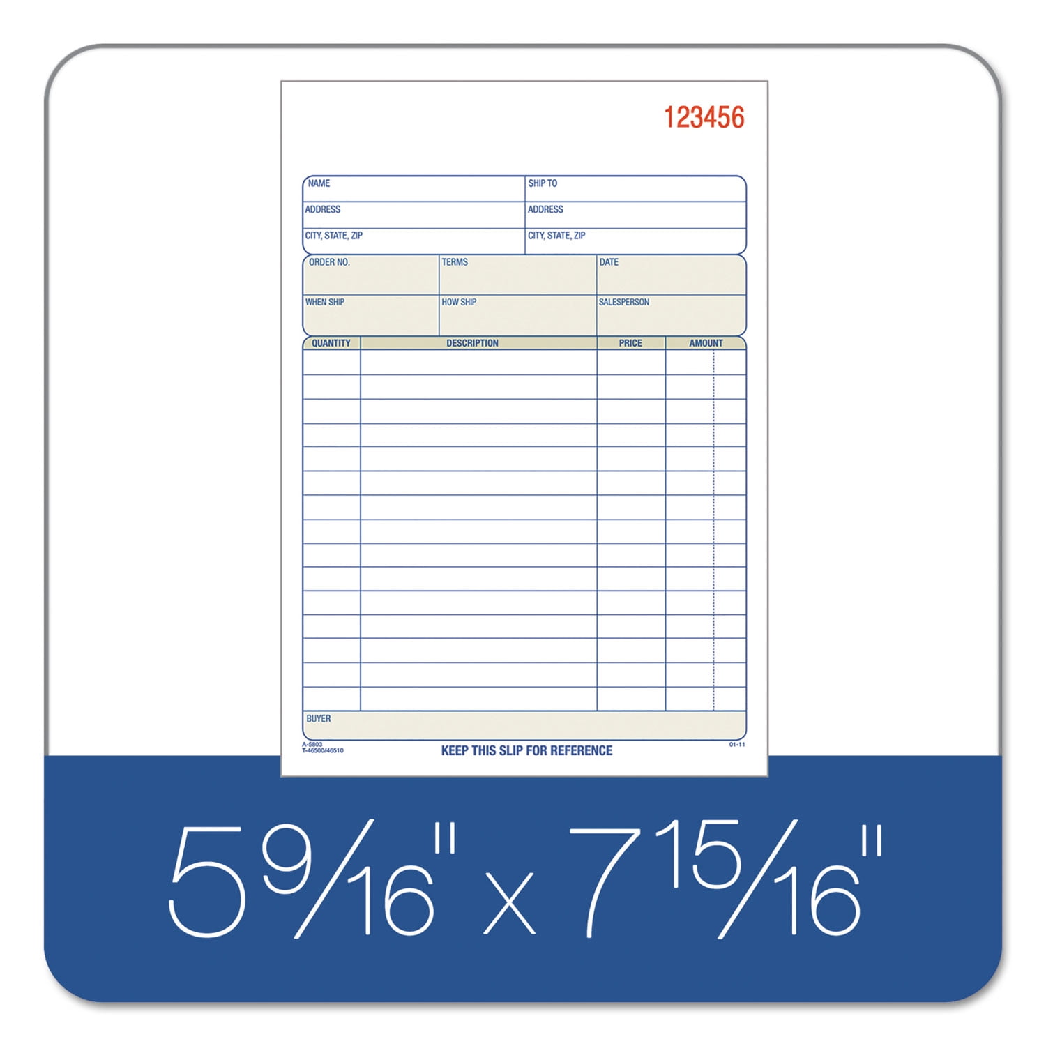TOPS, TOP46816, Money/Rent Receipt Book, 1 Each