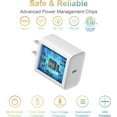 thumbnail image 2 of 2 Pack 20W PD USB C Wall Charger Block,Fast Charger,Type-C Charging,Compatible with iPhone 14 Pro Max/13 Pro/12 Mini/11/XS iPad Pro,Samsung Galaxy, 2 of 8