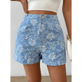 thumbnail image 4 of Women'S Floral Jacquard Shorts High Waisted Boho Summer Shorts with Pocket S, 4 of 8