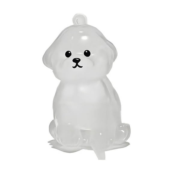 Transparent Resin Pet Hair Memorial Keychain Dog Shape Portable Pendant Emotional Keepsake Gift for Pet Lovers Collecting Fur Memento