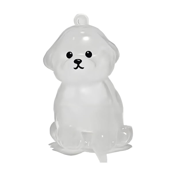 Llavero conmemorativo de pelo de mascota | Recuerdo de resina transparente con forma de perro por la pérdida de una mascota | Para guardar pelo, medallones y cenizas | Regalo para amantes de los