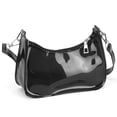 thumbnail image 2 of Gustave Women Clear Tote Shoulder Bag Stadium Approved Small Jelly Underarm Bag Crossbody Handbag Transparent PVC Clutch Purse for Concerts Sports Events Travel - Black, 2 of 8