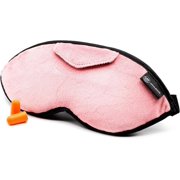 Dream Essentials Opulence Micro Plush Sleep Mask with Soft Foam Earplugs (Peacefully Pink)