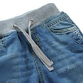 thumbnail image 3 of SonxaHe Toddler Boys Jeans Elastic Mid Waist Active Denim Pants Children Comfy Sports Fall Winter Jeans Blue,Sized 2-3, 3 of 8