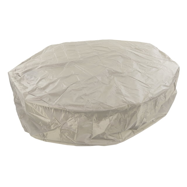 Housse de Spa Ronde Housse de Spa Capuchon de Spa 190 Polyester Taffetas Argenté Imperméable Résistant à l'Usure Résistant aux Déchirures Respirant pour Baignoire Extérieure Source Chaude avec Évents Facile à