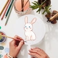 thumbnail image 4 of 30Pcs Round Hand Fan Blank Paper Fans Bulk Flat White Cardstock Unfinished Handheld with Plastic Handle DIY Painting Crafting for DIY Making, 4 of 6
