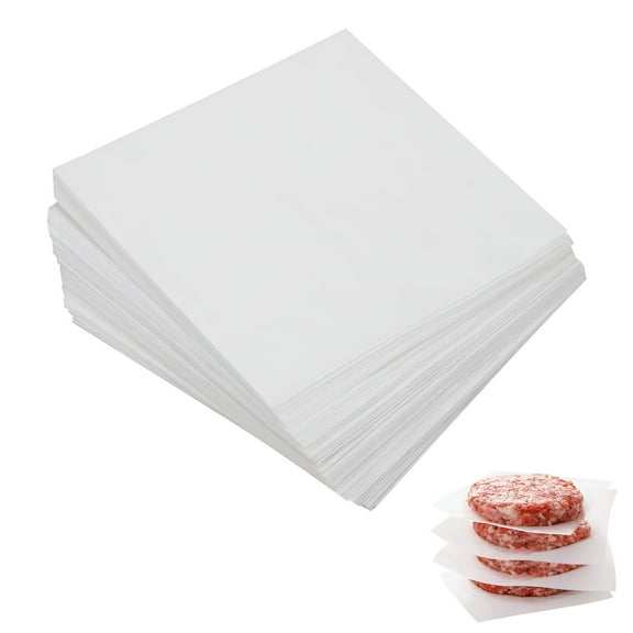 ACDANC Parchment Paper Squares,4x4 Inch,Set of 200,Small Hamburger Patty Paper/Nonstick Precut Square Baking Parchment for Separating Small Burger Patty,Cookies&Other Foods,or Baking&Candy Wrapper