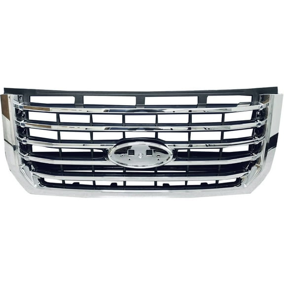 OE # FL3Z8200EA Front Chrome Upper Bumper Grill Grille Horizontal Style 1PC Fits select: 2016-2017 FORD F150, 2015 FORD F150 SUPER CAB