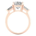 thumbnail image 4 of Three-Stone Engagement Ring for Women - 3ct Simulated Diamond in 18K Rose Gold Promise Ring, 4 of 6