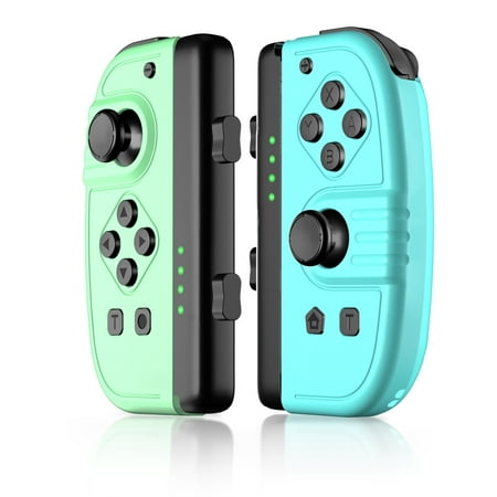 Bonadget Joypad for Switch Controller, for Switch Joypad, Left and Right Controllers Support Dual Vibration/Motion Control/Wake-up Function, for Switch Joycon Pair (Avocado Green/Light Blue)
