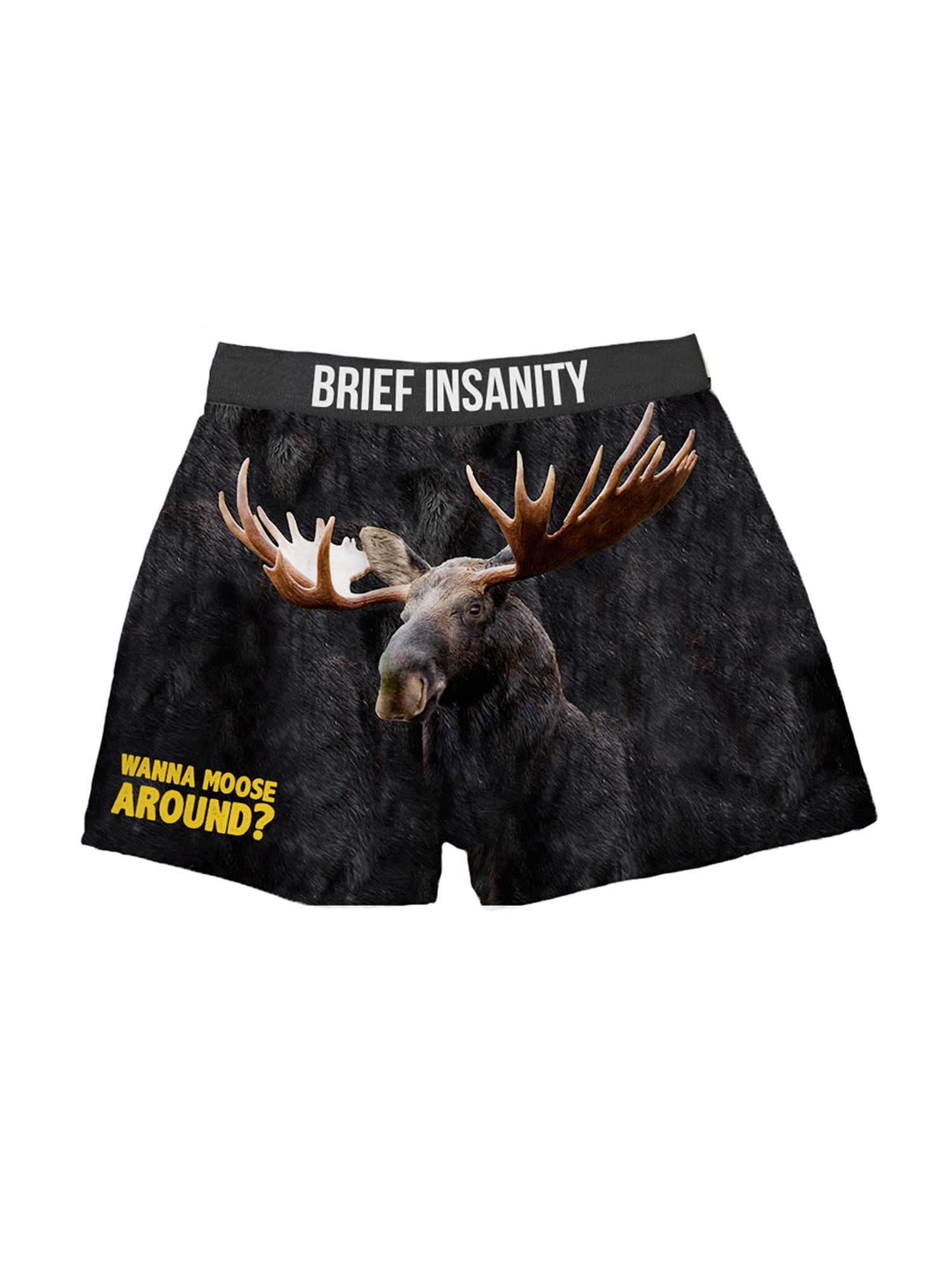 Soft Comical Boxers for Men by LazyOne Large Funny Mens Boxers Wanna Moose Around