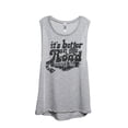thumbnail image 1 of It's Better On The Road Women's Fashion Sleeveless Muscle Tank Top Tee Sport Grey Small, 1 of 4