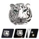 thumbnail image 4 of Tigre en forma de broche Rhinestone con incrustaciones con incrustaciones Brooch Moda de moda accesorio, 4 of 5