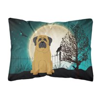 Carolines Treasures BB2208PW1216 Halloween Scary Mastiff Canvas Fabric Decorative Pillow, 12H x16W, multicolor