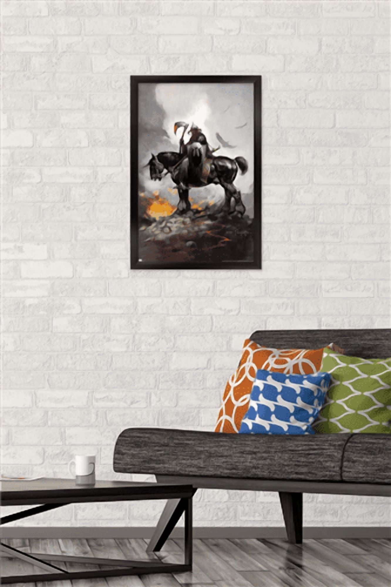 Frank Frazetta - Death Dealer 1 Wall Poster, 14.725" x 22.375" Framed