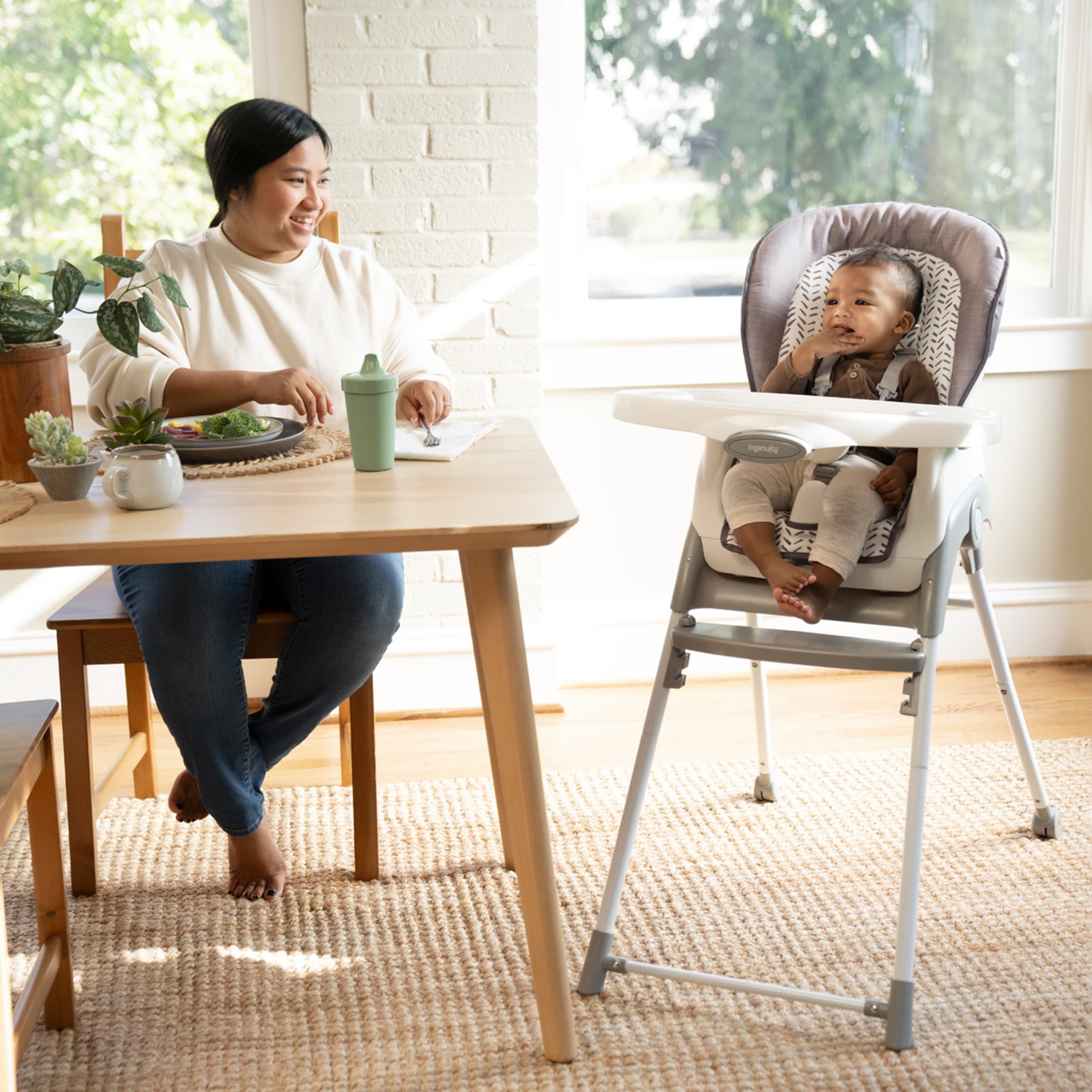 Open Box Ingenuity Trio Foldaway 6-in-1 Baby High Chair, 6 Ways to Use, 6M-5Y - Quill