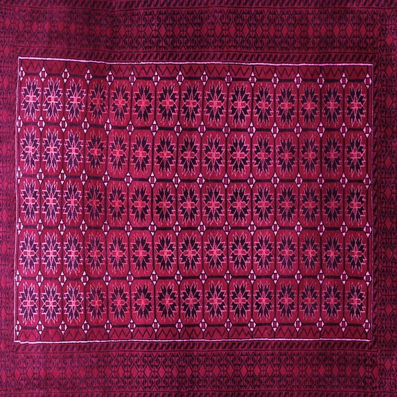Ahgly Company Indoor Square Persian Pink Traditional Area Rugs, 8' Square