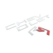 BDTrims Tailgate 3D Domed Raised Letters Compatible with 2019-2024 Silverado Models (Silver)