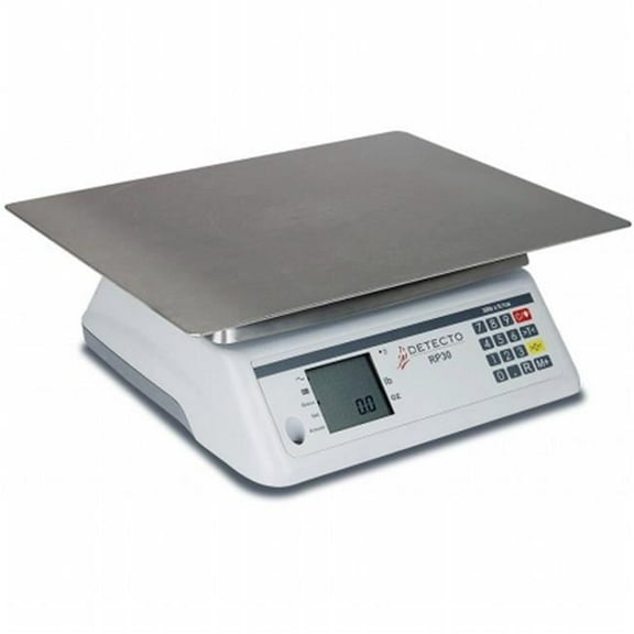 Detecto  RP30S Square Digital Ingredient Scale with Platter - 13 x 17 in.