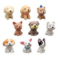 thumbnail image 4 of 9pcs Dog Figurines Mini Puppy Figures Dogs Animals Toy Desktop Resin Decor, 4 of 9