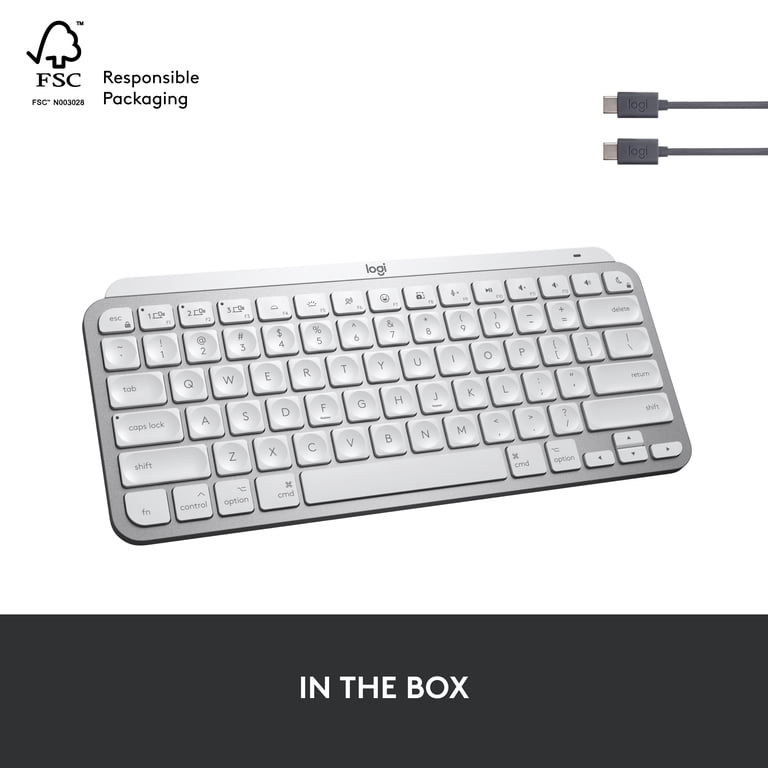 Logitech MX Keys Mini for Mac Minimalist Wireless Keyboard