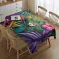 thumbnail image 2 of Colorful Tropical Leaf Pattern Rectangle Tablecloth 60"x84",Waterproof Polyester Rectangle Table Cloth, Wipeable Spillproof Polyester Tablecloth for Dining, Camping, Indoor and Outdoor, 2 of 5