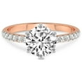 thumbnail image 3 of 1 Carat IGI Certified Round Shape Lab Grown Diamond Engagement Ring | 14K Rose Gold | Olivia Secret Halo Lab Diamond Ring | FG-VS1-VS2 Quality Friendly Diamonds, 3 of 5