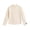 Beige, variant on Girl Mock Neck Long Sleeve T Shirt Soft Basic Pullover Top Print Sweatshirt