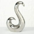 thumbnail image 4 of WHW Eternity Rising Wave Sculpture, 8.3 Inch, Silver Stoneware, Decorative Modern Art, 4 of 4