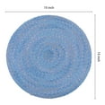 thumbnail image 3 of REGALWOVEN Rustic Placemats Set of 6 Round Placemats for Dining Table Decor Indoor Outdoor Kitchen Table Mat Wipe Clean Blue 15*15in, 3 of 6