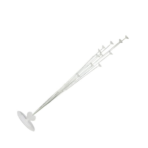 LEORX Balloon Stand Holder for Floor and Tables Made of Plastic White Color Perfect for Parties 6.5 Inches