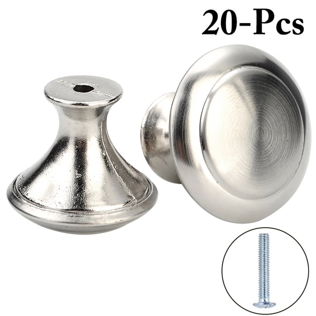 20 Pcs Bouton de Tiroir en Acier Inoxydable pour Armoire Maison