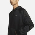 thumbnail image 2 of Nike Men's Therma-fit Long-Sleeve Logo Hoodie Sweatshirt black white XXL, 2 of 3