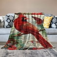 thumbnail image 2 of BCIIG Cardinals Blanket Red Birds Throw Blanket Plush Blankets Bedding for Valentine's Day Christmas Day Soft Sofa Decor 40x50in, 2 of 6