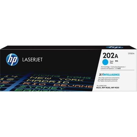 - HP, HEWCF501A, 202A Cyan Original LaserJet Toner Cartridge, 1 Each