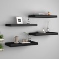 thumbnail image 3 of Estantes de Pared Flotantes Casafoyer 4 piezas Negro 50x23x4 cm MDF, 3 of 5