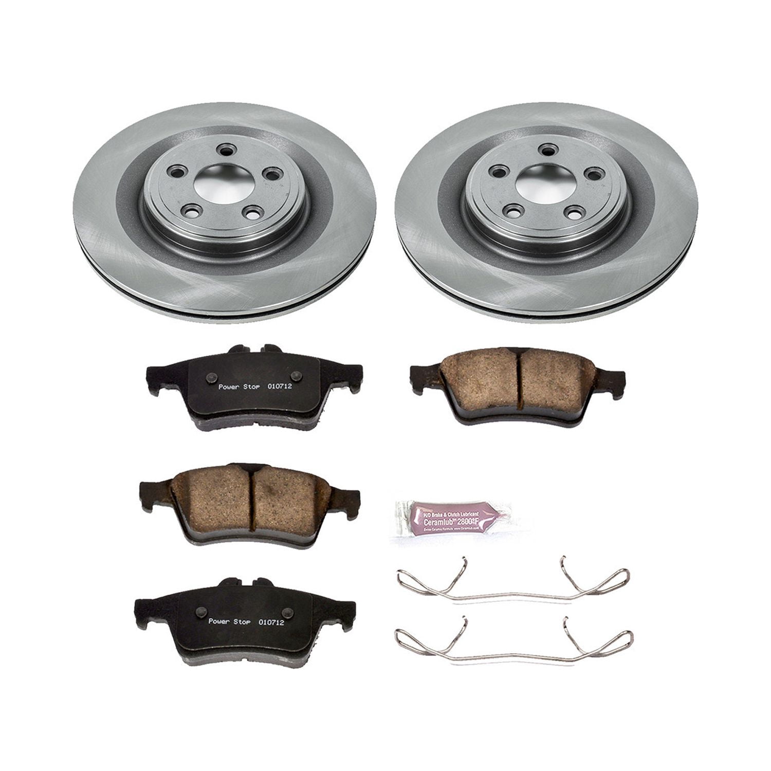 Power Stop Rear Stock Replacement Brake Pad and Rotor Kit KOE4612