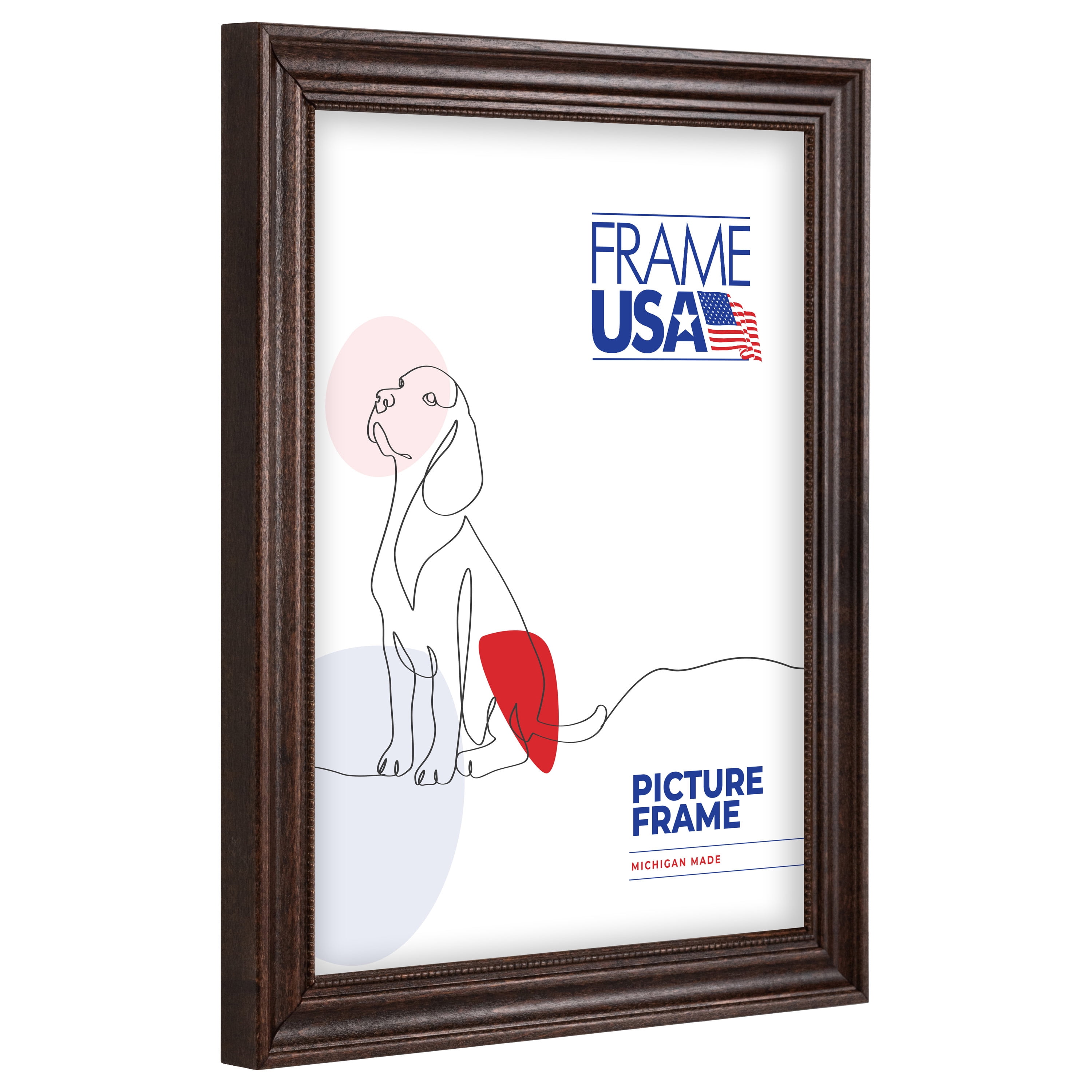 Boardroom Walnut with Walnut Bead 18x24 Inch Picture Frame