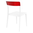 thumbnail image 2 of Pemberly Row Patio Indoor/Outdoor Dining Chair in White Transparent Red, 2 of 8