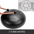thumbnail image 4 of VEVOR Tambour à Languette en Acier 8 Notes 10 Pouces Poignée Noire Mini Tambour à Langue Instrument de Percussion Instruments en Acier, 4 of 9