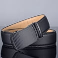 thumbnail image 2 of Mens Genuine Leather Ratchet Belts Adjustable Automatic Buckle Size 32 36 38 40, 2 of 6