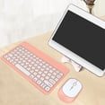 thumbnail image 3 of Combo de Teclado y Mouse Jinwen Inalámbrico Bluetooth Recargable Portátil Silencioso Rosa, 3 of 7