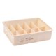 thumbnail image 3 of Moyic Caja de almacenamiento de calcetines de ropa interior, sujetador de plástico apilable dividido, bragas, tapa de acabado, organizador Almacenamiento y organización del hogar Beige 10 grid, 3 of 6
