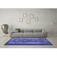 thumbnail image 3 of Ahgly Company Machine Washable Indoor Square Southwestern Blue Country Area Rugs, 6' Square, 3 of 4