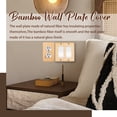 thumbnail image 4 of Solid Wood Triple Rocker Light Switch Plate 4.5" X6.3" Bamboo Light Switch Cover Quality Raw Wooden Decorative Bedroom Kitchen Home Decor (Triple Rocker), 4 of 7