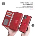 thumbnail image 5 of Moto G Stylus 5G 2021 Case, Premium Leather Flip Zipper Detachable Magnet Wallet Stand Card Holder Case with Crossbody Lanyard Strap Zipper Pocket Cover for Motorola Moto G Stylus 5G 6.8 inch,Red, 5 of 8