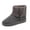 Gray, variant on Faux Suede Boots for Women Oversized Knit Cuff Winter Warm Boots Versatile Windproof Slip On Snow Boots with Fleece Lined