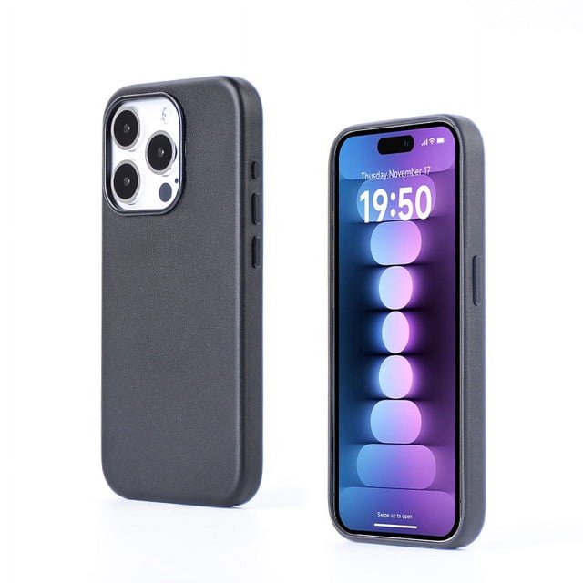 New Luxury Leather For iPhone 15 16 Pro Max Plus Strong Magnet Case For Magsafing Cover Wireless Charging Drop Protect Covers black For iPhone 16