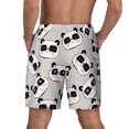 thumbnail image 2 of Lsque Mens Swim Trunks Cute Panda Pattern - Bathing Suit Compression Liner - Beach Swim Shorts Swimwear - (S-3XL) - Stretch Quick Dry -Large, 2 of 9